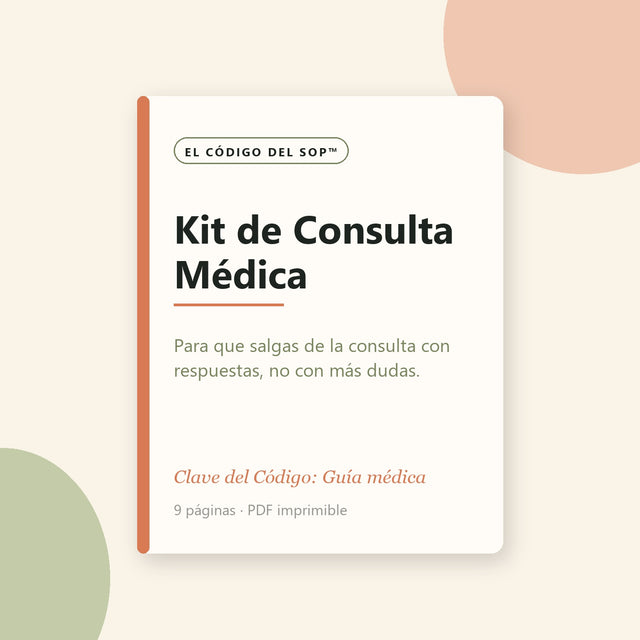 Kit de Consulta Médica: guía imprimible de 9 páginas para preparar tu cita médica por SOP