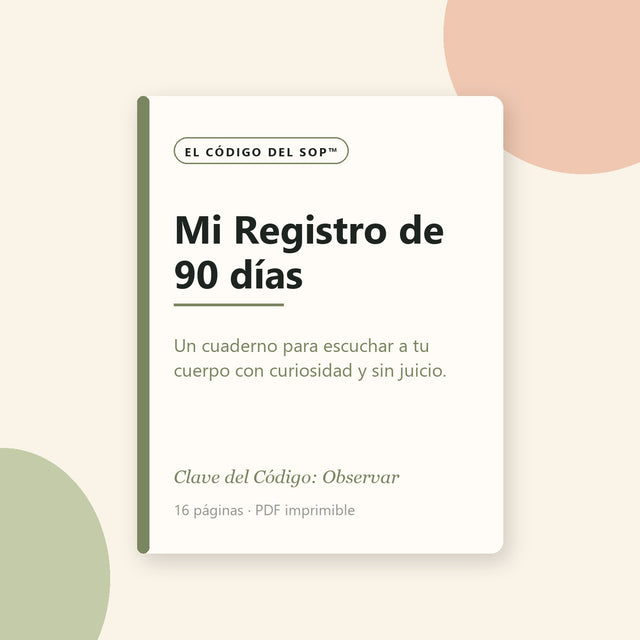 Mi Registro de 90 días: cuaderno imprimible de seguimiento de ciclo y síntomas para el SOP, 16 páginas